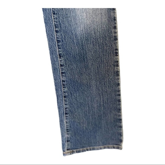 American Eagle Flare Jeans Womens Size 6 Long Medium Blue Wash Stretch 5 Pocket - Picture 6 of 8